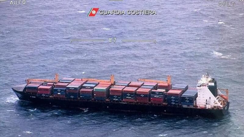 Scontro tra nave cargo e portacontainer a Largo di Capo Passero