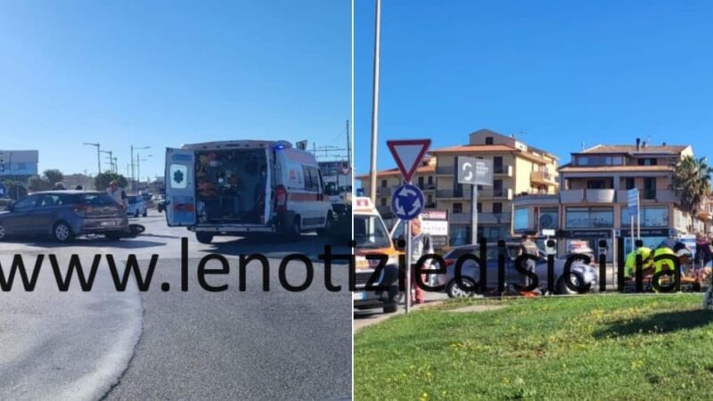 Ancora incidenti stradali, al Polo Commerciale di Modica scontro auto-moto