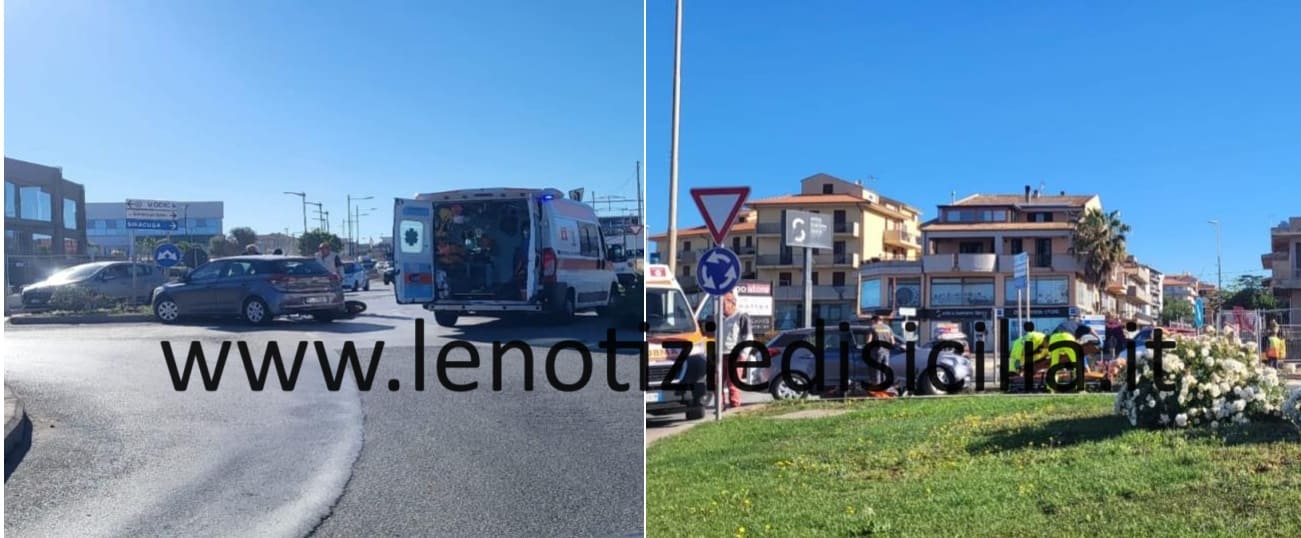 Ancora incidenti stradali, al Polo Commerciale di Modica scontro auto-moto
