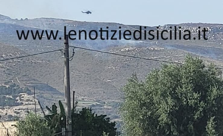Incendio sulle colline di Avola, in azione elicotteri della Forestale