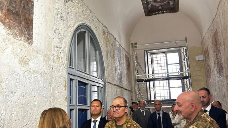 Restaurati gli affreschi della Caserma Ruggero Settimo e la “Cavallerizza” di Palazzo dei Normanni