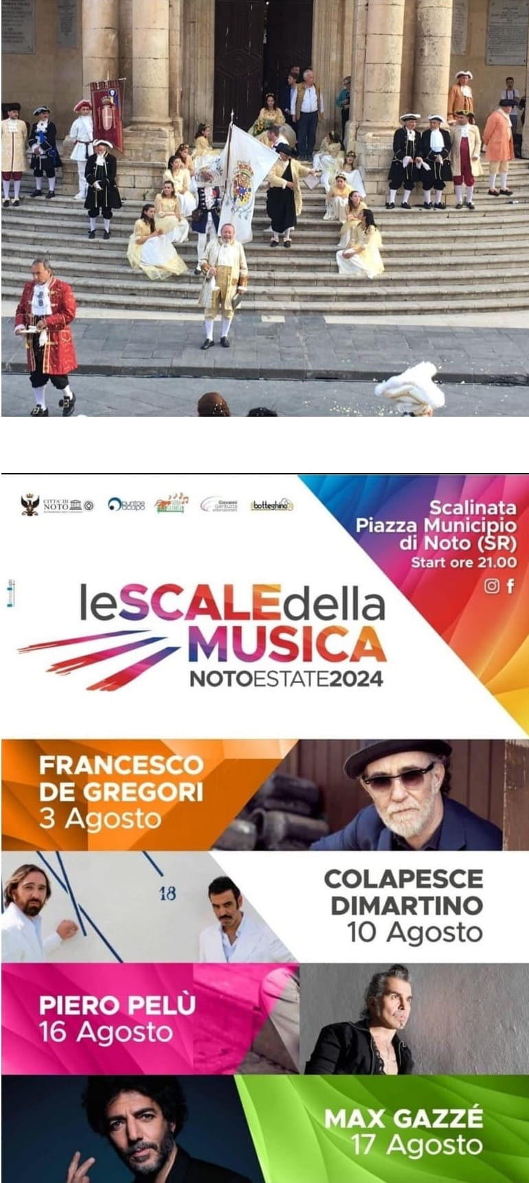 Noto è sempre pronta a stupire i turisti: dal ‘Palio dei 3 Valli’ alle ‘Scale della Musica’