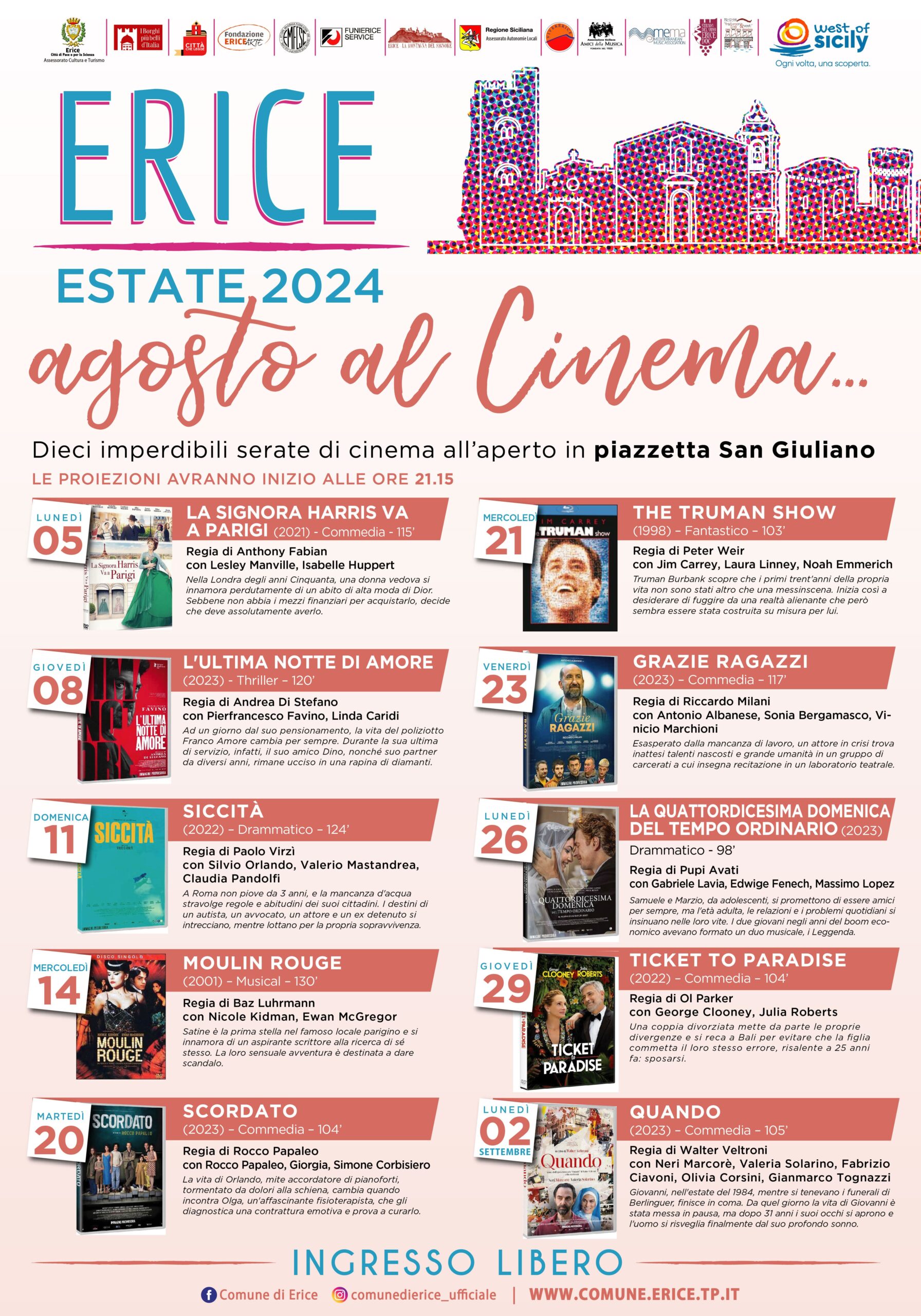 Torna il grande Cinema nella splendida cornice di Erice