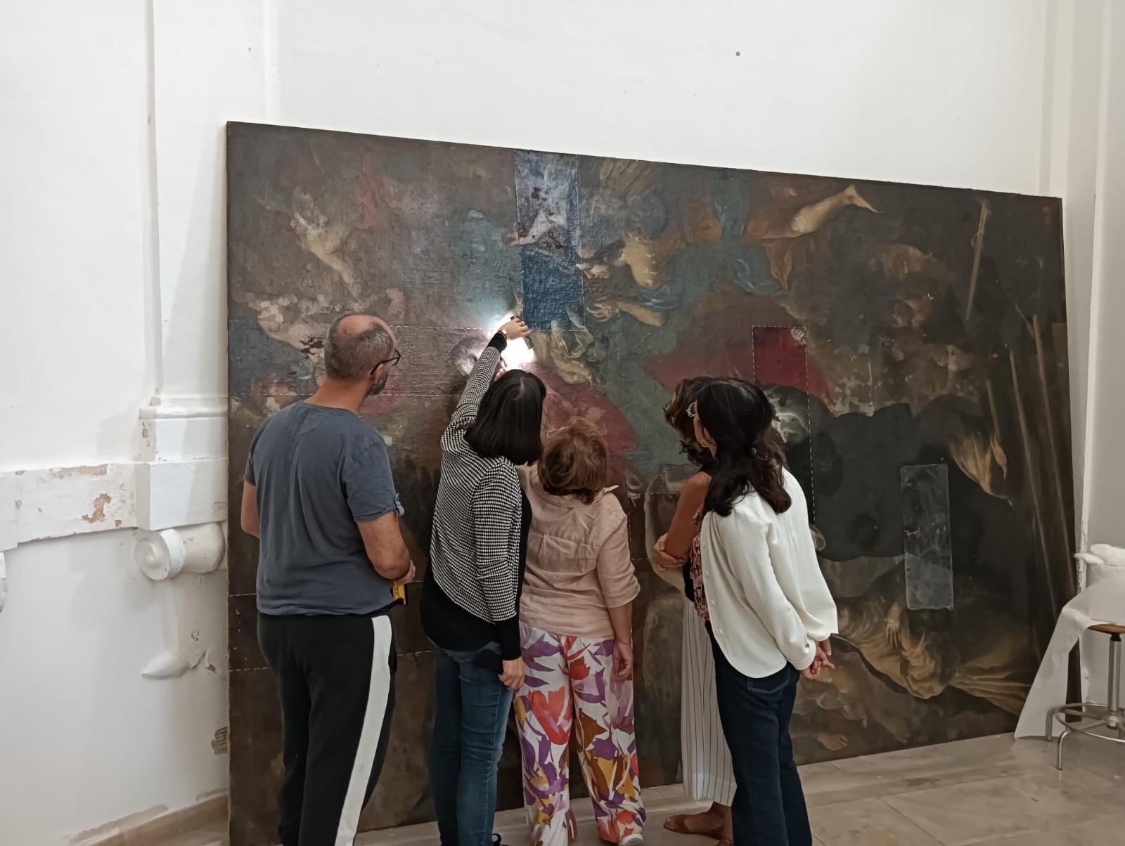 Al “Pepoli” di Trapani cantiere aperto per il restauro di un dipinto di Andrea Carreca