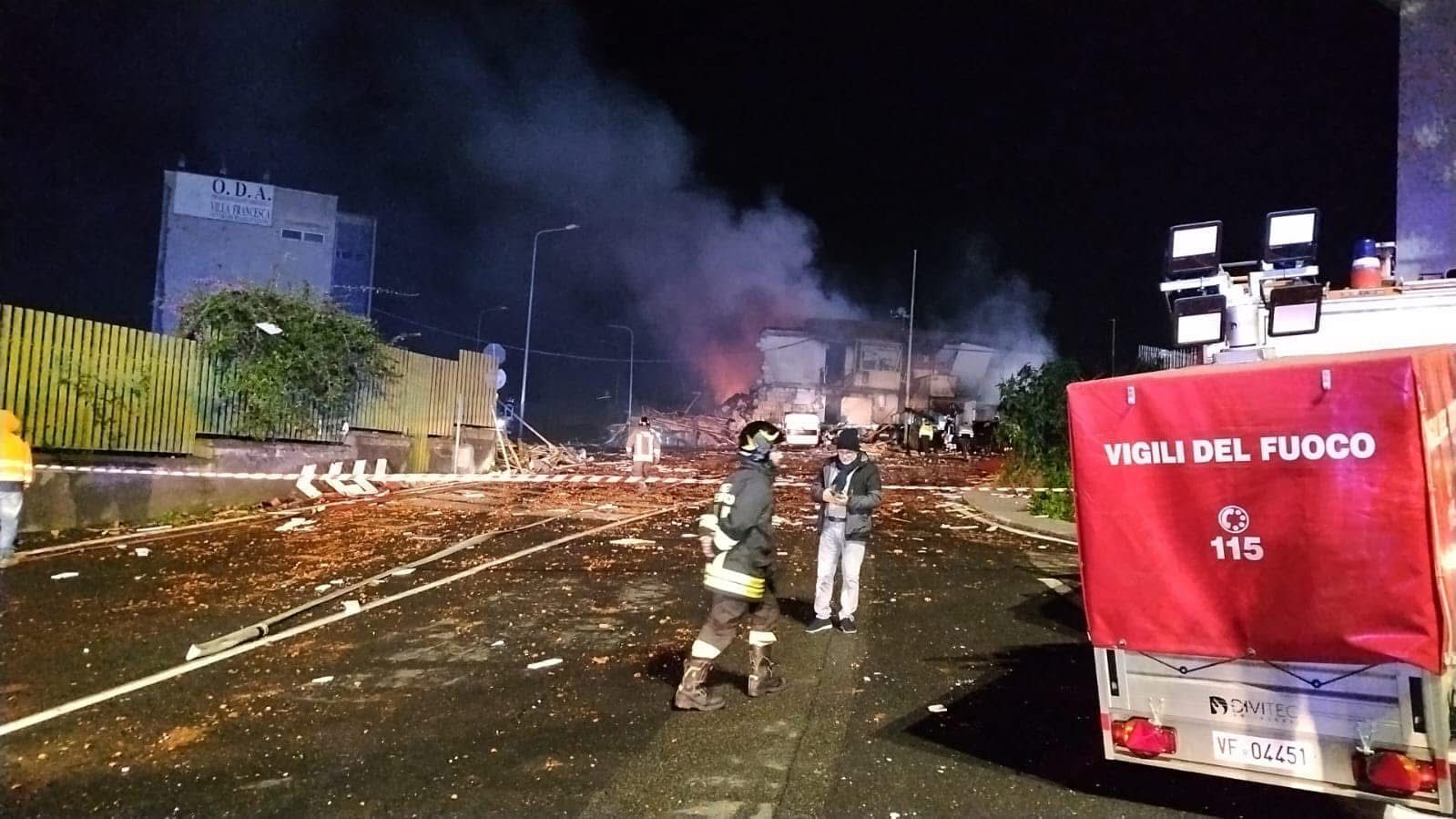 Esplosione a San Giovanni Galermo: palazzine completamente sventrate