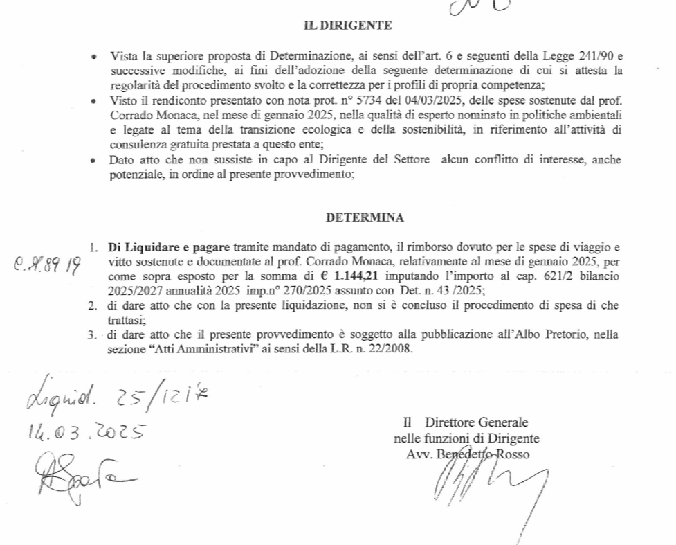 Libero Consorzio Comunale di Rg: da incarico a titolo gratuito, a….