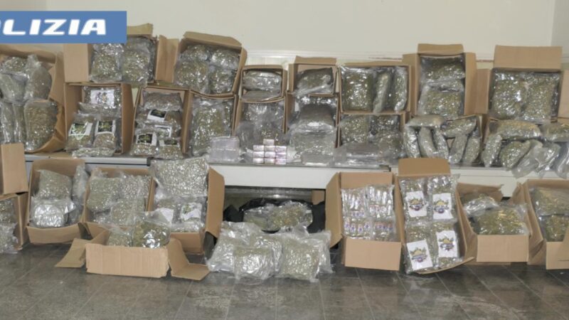 Rinvenuti e sequestrati 250Kg di Marijuana e 34Kg di Hashish in mezzo agli agrumi
