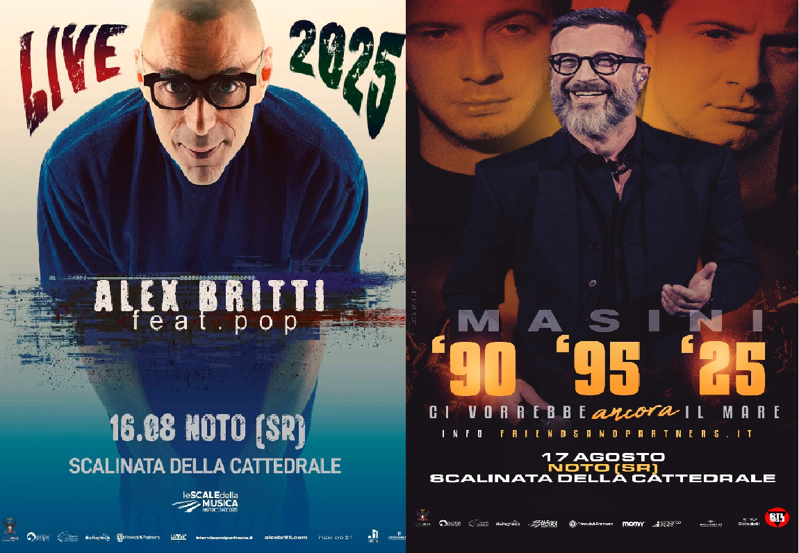 Alex Britti e Marco Masini tra i Big della prestigiosa Rassegna ‘Le Scale della Musica-2025’ di Noto