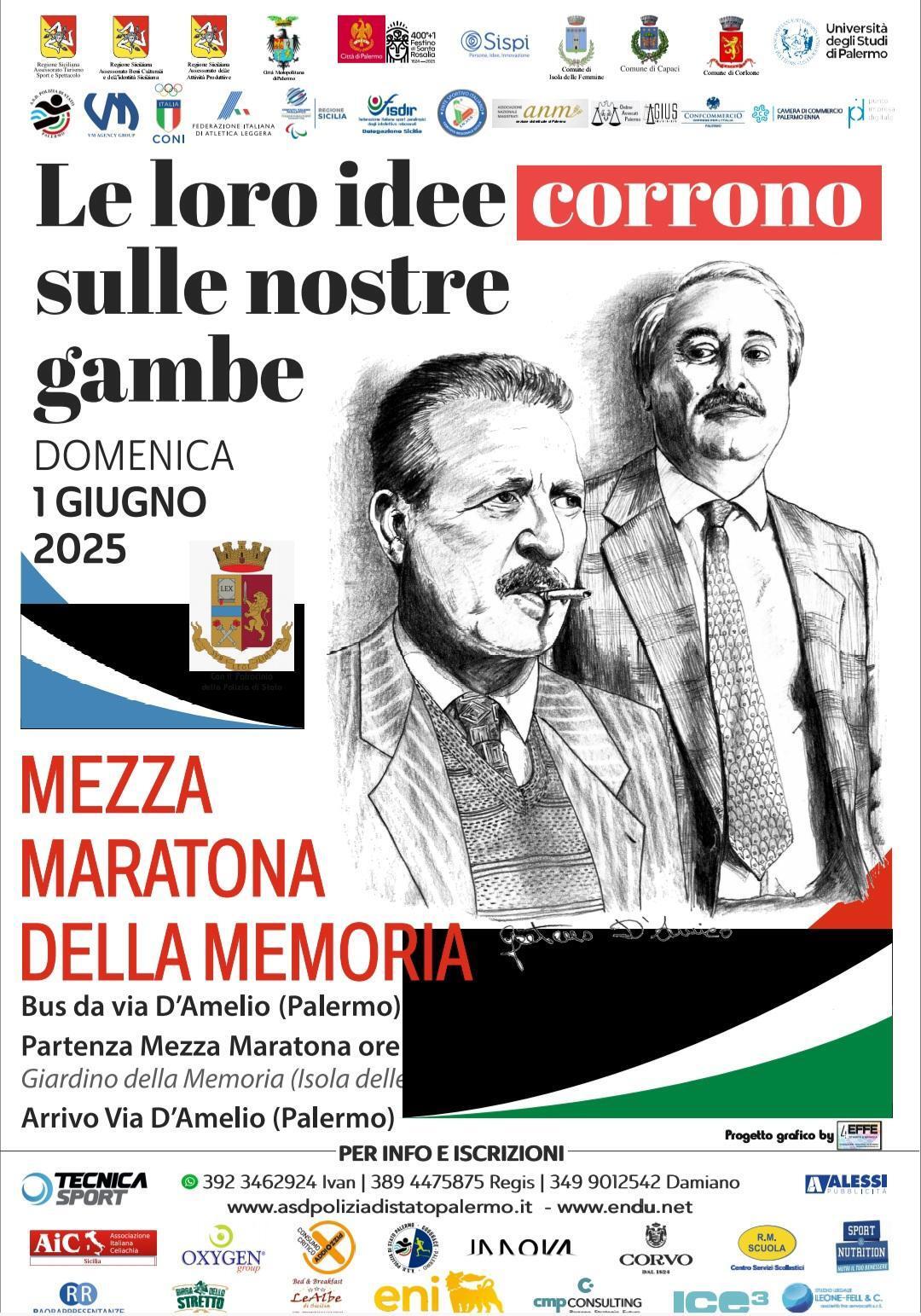 Al via la Mezza Maratona per ricordare Falcone e Borsellino