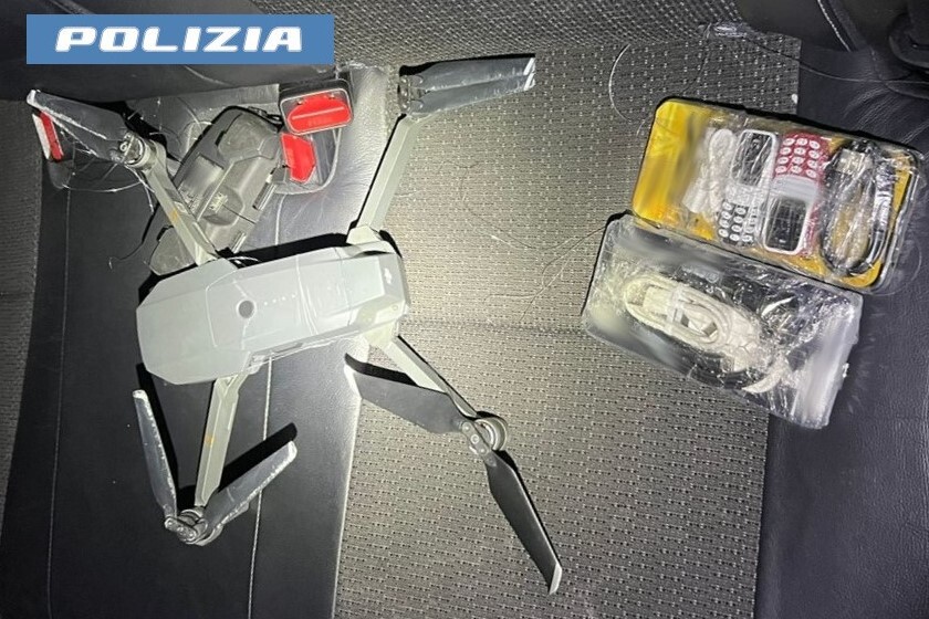 Cellulari in carcere con l’utilizzo di un drone