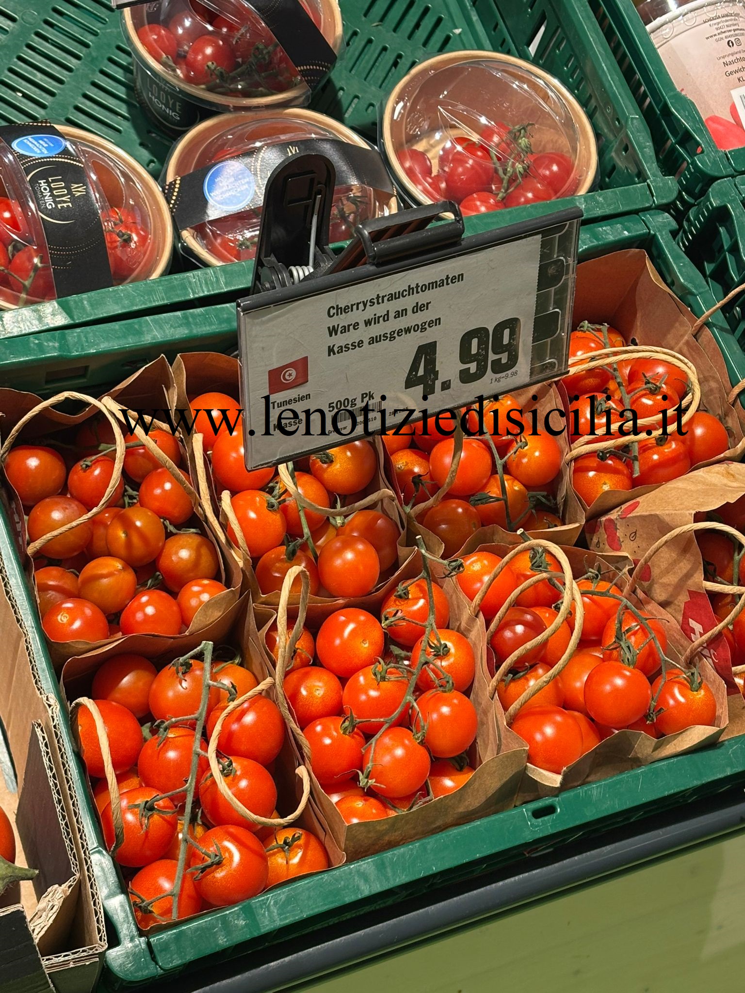 In Germania Ciliegino della Tunisia a 10 Euro al Kg: vergognoso!