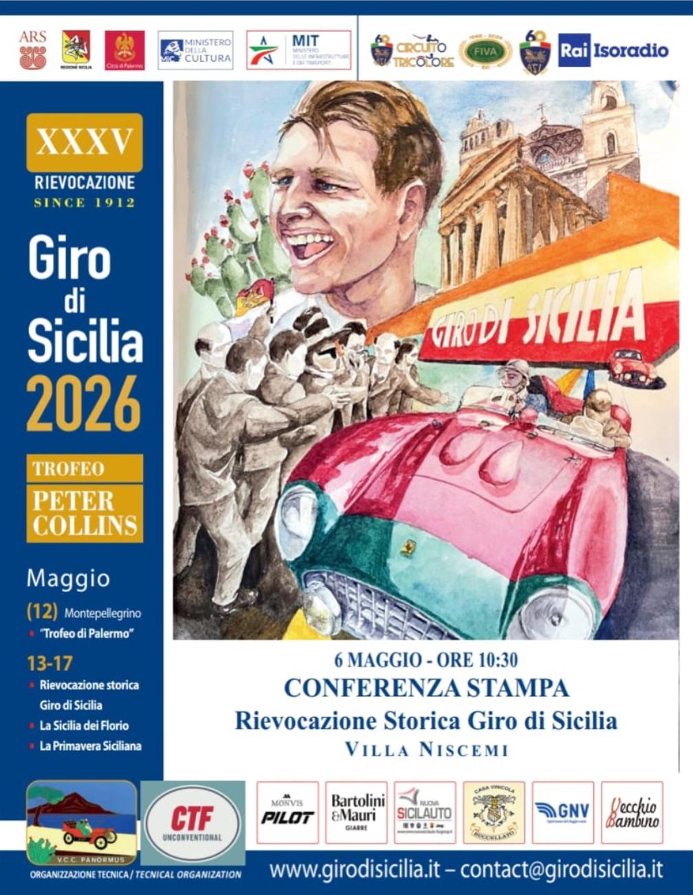 Giro di Sicilia 2026: domani la partenza da Piazza Verdi a Palermo